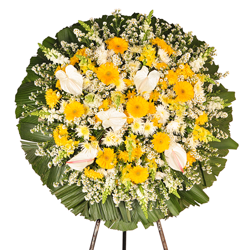 Luxo Gold Sympathy Wreath