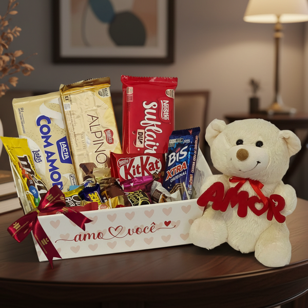 Tender Care Basket with Chocolates & Plush Bear