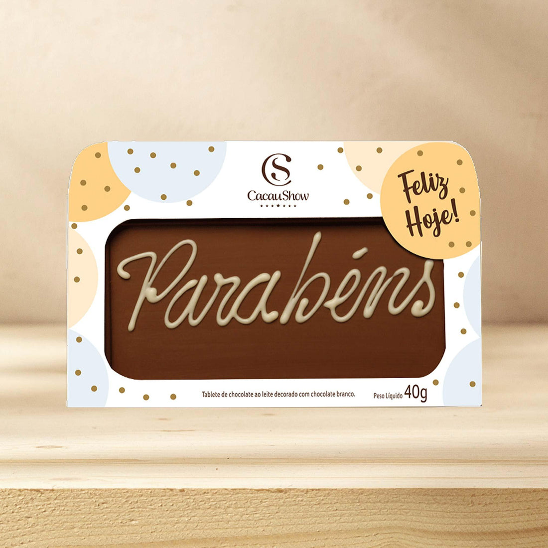 "Parabéns" Cacau Show Chocolate (Congratulations), 40 g