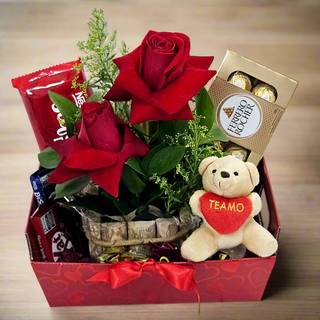 Romantic Chocolates with Imported Roses