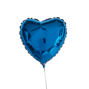 Blue Heart Balloon, 18 cm