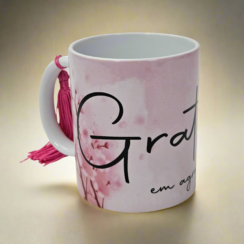 "Gratidão" Porcelain Mug (Gratitude)