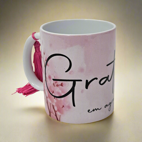 "Gratidão" Porcelain Mug (Gratitude)