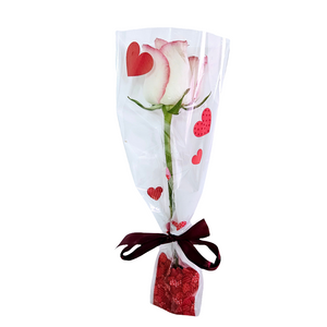 Bouton de rose, emballé cadeau
