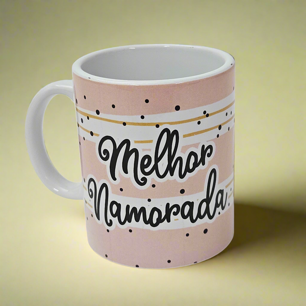 "Melhor Namorada" Porcelain Mug (Best Girlfriend)