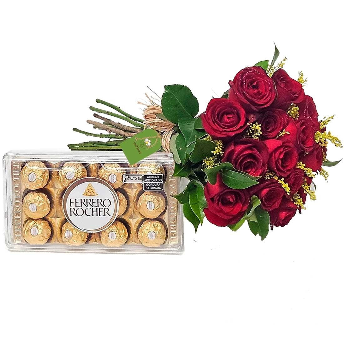Red Roses Bouquet with Ferrero Rocher Chocolates