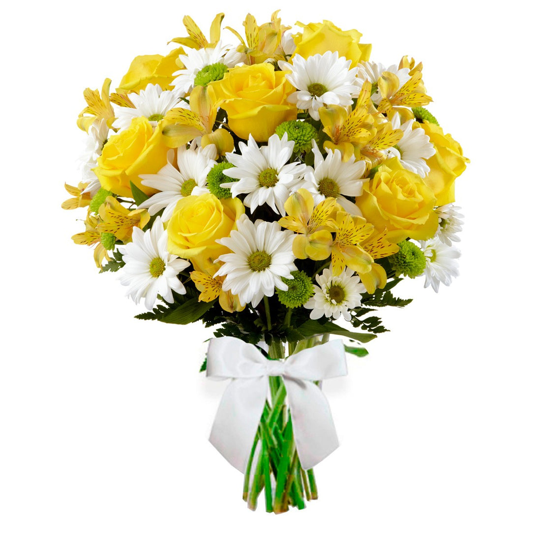 For a Radiant Day - Yellow & White Bouquet