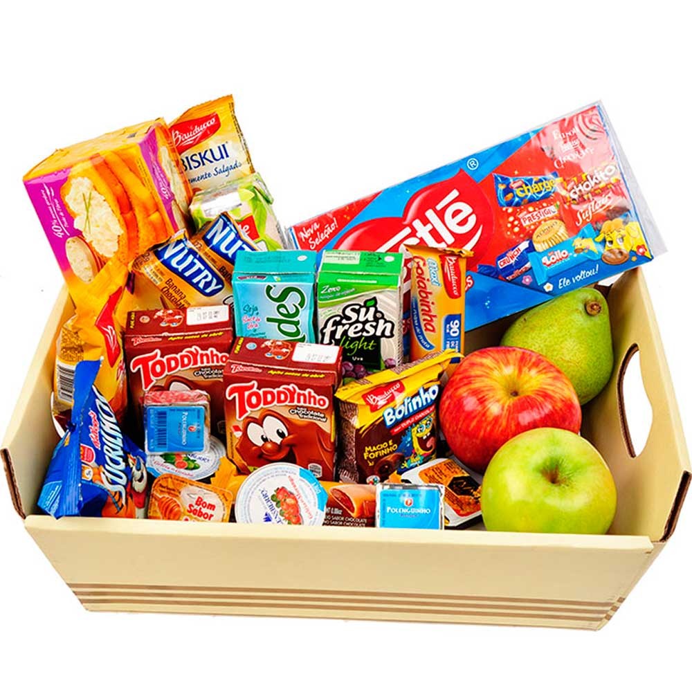 Bon Jour Coffee Basket with Fruits & Chocolates