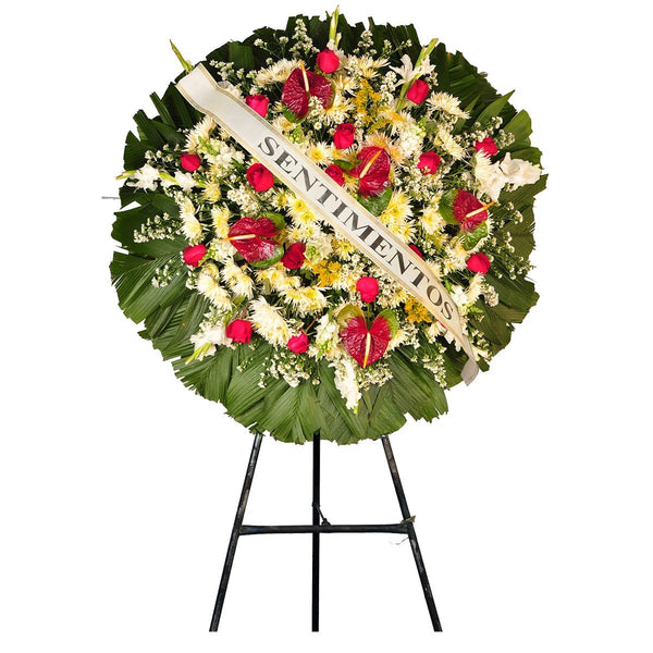Premium Ruby Sympathy Flower Wreath