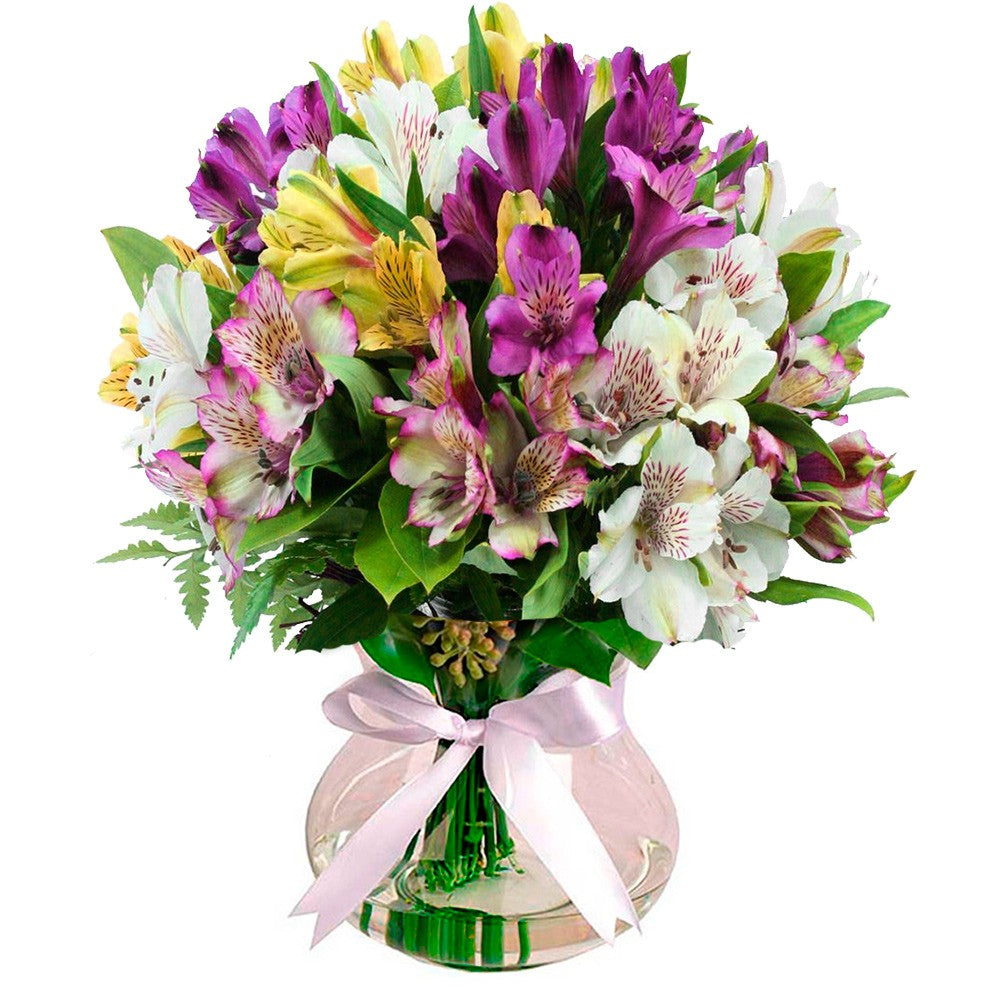 Colors and Love Alstroemeria Arrangement